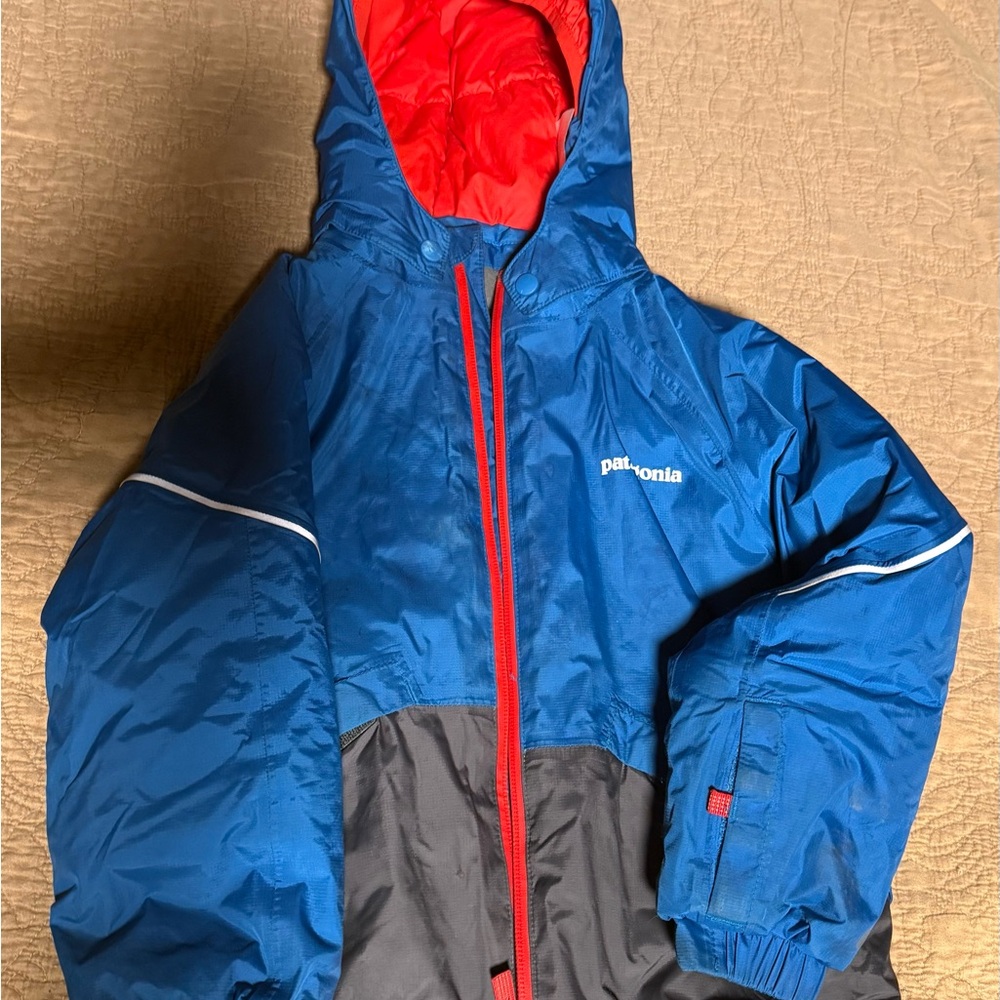Patagonia Red and Blue snow pile jacket
